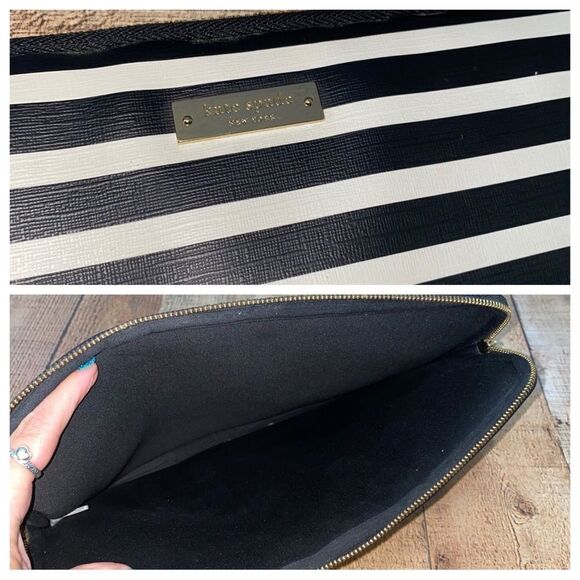 Kate Spade Printed Laptop Sleeve for 13" Macbook Fairmont Square, Black & Cream - Picture 12 of 12